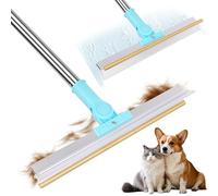 Dual-Sided Carpet Rake for Rugs, Adjustable 152cm Long Handle Carpet Window Scraper Tool, Pet Hair Remover for Cleaning, 180° Rotable Metal Head, Dog Hair Carpet Brush Broom and Cat Fur Remover