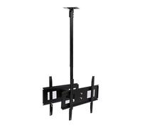 Dual Sided Ceiling TV Mount Adjustable Tilt & Swivel for 32 65 Inch LED Displays Supports Two Screens (5m) Perfect for Home Theater & Commercial Use