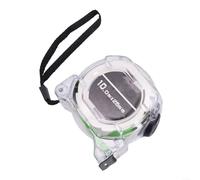 Dual Sided Fluorescent Tape Measure Made of Stainless Steel with Waterproof Design, Glow in the Dark Feature for Low Light Use, Includes Self Locking for Precise Measurements (5m*19mm)