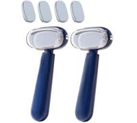 Dual-Sided Foot Callus Remover, Tool for Gently Removing Skin，Blue,2pcs | Foot Scraper for Callus Removal, Stainless steel heel grinder with replaceable blade, buffs rough heel and cracked foot skin
