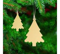 Dual Sided Mirror Acrylic Discs for Christmas Tree Ornament Use with Golden and Silver Appearance for Festive Craft Designs (christmas tree)