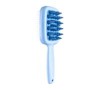 Dual-Sided Scalp Massager Shampoo Brush - Long Handle, 2-in-1 Wide & Fine Tooth Design for Deep Cleaning & Relaxing Scalp Massage (Blue)