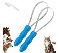 Dual Sided Shedding Blade, Shedding Blade Scraper Tool, Dual Sided Pet Grooming Brush with Soft Grip Handle for All Breeds & Coats Horse Cat (2pc1)