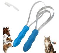 Dual Sided Shedding Blade, Shedding Blade Scraper Tool, Dual Sided Pet Grooming Brush with Soft Grip Handle for All Breeds & Coats Horse Cat (2pc3)