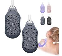 Dual-Sided Silicone Bar Soap Scrubber Pouch,Quick-Dry Exfoliating Silicone Travel Soap Bag Exfoliating Soap Bag Case 2-in-1 Soap Saver Bag (2pcs Grey)