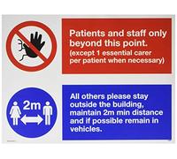Dual sign Patients and staff only beyond this point All others please stay outside the building