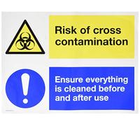 Dual sign Risk of cross contamination Ensure everything is cleaned before and after use
