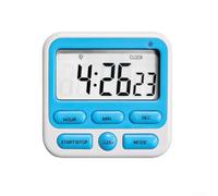 Dual Silent Magnetic Kitchen Timer, Digital Display With 24-hour Countdown And Count Up, Flashing Light Alarm For Quiet Study And Cooking, Plastic Build(B)