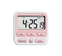 Dual Silent Magnetic Kitchen Timer, Digital Display With 24-hour Countdown And Count Up, Flashing Light Alarm For Quiet Study And Cooking, Plastic Build(C)