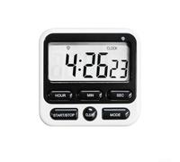 Dual Silent Magnetic Kitchen Timer, Digital Display With 24-hour Countdown And Count Up, Flashing Light Alarm For Quiet Study And Cooking, Plastic Build(A)