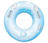 Dual-Size Inflatable Swim Tube With Twin Handles, Built-in Valve, Pool Float Ring For Water Fun