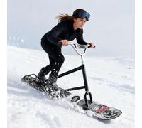 Dual Ski Snow Scooter for Adults with 360° Rotating Skis | All-Terrain Snow Sled with Aluminum Frame & 5-Ply Maple deck | Suitable for Backcountry, Snow Parks & Groomed Trails Grey