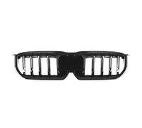 Dual Slat Kidney Grill Radiator Compatible For BMW X1 iX1 U11 2023 Auto Front Bumper Carbon Racing Grille Trim ABS Plastic U11 Accessories(A glossy black)