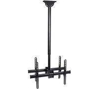 Dual Sn Floating TV Stand & Ceiling Mount Bracket for LCD/Curved TVs - Easy Assembly Space-Saving Design for Enhanced Viewing Experience