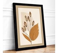 Dual Specimens Study Botanical Framed Wall Art Print A2 (59.4×42cm) Black, Wall Decor for Living Room, Bedroom, Office & Home, Ready to Hang, Art Gift