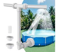 Dual Spray Swimming Pool Fountain - Waterfall for Above Ground/Inground Pools, Pond Sprinkler Fountain for Cooling, Practical Pool Aerator Water Cooler Circulation, Backyard Decorative Sprayer Spout