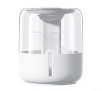 Dual Spray USB Humidifier with 6 8L Tank Night Light and Digital Display for Long Duration Indoor Humidification (White)