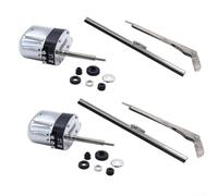 Dual Stainless Windshield Wiper Motors 558SS S6558 for Vintage Vehicles Street Rods Hot Rods Boats ATVs Single Speed Self Park 90 Degree Sweep wiper arms blades switch