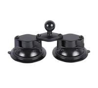 Dual Suction Cup Base with 1" Ball, Heavy Duty 2 Suction Car Mount Base Compatible with RAM Mounts and Other B Size Double Socket Arm