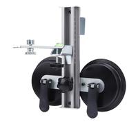 Dual Suction Cup Line Level Stand Aluminum Alloy 360 Degree 40lbs Bearing Beam Line Leveling Support with Bubble Level for Tile Installation Lighting Setup