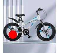 Dual Suspension Mountain Bikes 20 Inch Folding Bike for Adult Frame Disc Brake Thickened Anti-Skid and Wear-Resistant Tires Folding and Installation-Free White and blue,24