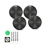 Dual-System Tracker Tag for Android or iOS, Works with Apple Find My or Google Find Hub App, Loud Sound, Long Battery Life, for Keys, Luggage, Suitcase, Backpack, and More, 4 Pack