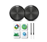 Dual-System Tracker Tag for Android or iOS, Works with Apple Find My or Google Find Hub App, Loud Sound, Long Battery Life, for Keys, Luggage, Suitcase, Backpack, and More, 2 Pack