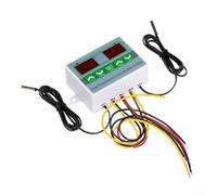 Dual Temperature Controller ST3012, Electronic Thermostat with Waterproof Probe, Adjustable Hysteresis, 12V 24V 220V Power(24V)