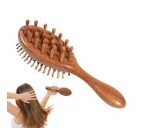 Dual-Texture Detangling Tool - Double Sided Fine & Wide Tooth Comb, Anti Static Scalp Massager, High Density Resilient Material, Hair Health Maintenance Function, Professional Grooming Category