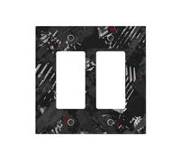 Dual-Texture Roman Frame Switch Plate - Premium Pc Wall Switch Cover with Full-Panel Embossed Print, Heavy-Duty 100°c Heat & Fade Resistant Design for Residential & Commercial Use