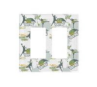 Dual-Texture Roman Frame Switch Plate - Premium Pc Wall Switch Cover with Full-Panel Embossed Print, Heavy-Duty 100°c Heat & Fade Resistant Design for Residential & Commercial Use