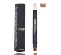 Dual-Tip Creamy Metallic Shimmer Eyeshadow Stick - Longlasting Waterproof Smudgeproof Pink Cream Eyeshadow With Blending Brush For Sensitive Oily Skin Makeup, Portable Easy Apply, Brightening Eye