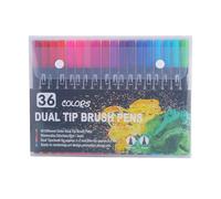 Dual-Tip Soft Brush Pen Set - Non-Bleed Watercolor Markers for Student Art Projects, Sketching & Creative Expression