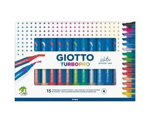 Dual Tip Turbo Pro Markers 15 Colors Giotto Top Quality