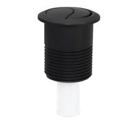 Dual Toilet Flush Button, Chrome Replacement Black Toilet Flush Button Pusher Compatible with Siamp Flush Valve, Compatible with Skipper 45, Black Dual Flush Toilet Push Button ABS Accessories