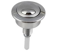 Dual Toilet Flush Button Replacement,Adjustable Silver Round Push Button Flush Kit for Twyford Optima49 Top-Mounted Toilet Cisterns Flush System Replacement 1PCS