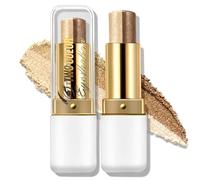 Dual-Toned Creamy Eyeshadow & Eyeliner Stick - Waterproof Long-Lasting Gradient Pen for Dimensional Eye Looks in Champagne Gold & Bronze, Easy Application Makeup Tool
