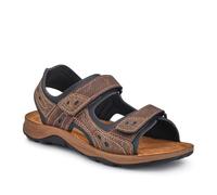 Dual Touch-Fasten Sandals - Brown Size 11
