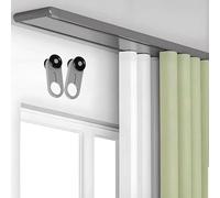 Dual Track ain Rail 2.7m/8.86ft Grey Aluminum Ceiling Mount Silent ain Rod for Sliding ains Double Layered Design Perfect for Home Det