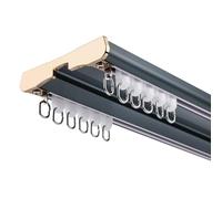 Dual Track ain Rod System Silent Gliding Ceiling Mount Easy Installat Room Divi for Privacy in Open Spaces Design Blue 1.7m (5.5ft)