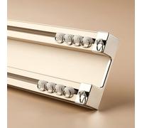 Dual Track Curtain Rod Set, Heavy-Duty Ceiling Mount for Living Room & Bedroom, 3M Gold Drapery Hardware, Adjustable Curtain System for Stylish Home Decor