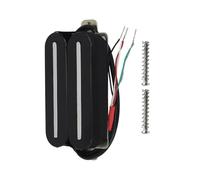 Dual Track Pickup Acoustic Electric Guitar Coil Ceramic Instrument Accessories Bk/white(Black Neck)