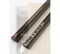 Dual Track Sliding Door Hardware Kit for Glass Cabinets, Smooth Gliding Double Track System for Wardrobes & Closets, 120cm/47.2in, Easy Installation, Durable Design