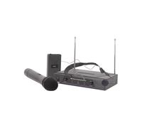 Dual Twin Wireless Microphones 171.811UK Headset Handheld Cordless Radio Mic