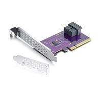 Dual U.2 NVMe to PCIe3.0 x8 Adapter for U.2 NVMe SSD without PCIe bifurcation function, support 2x U.2 SSD