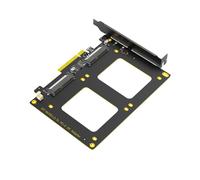 Dual U.2 SSD to PCIe 4.0 X8 Adapter, Support 2 X U.2 SSD or Soft Raid, Without PCI-E Splitter Function