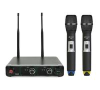 SU20 Compact Dual UHF Microphone Sets - Handheld Blue + Yellow - SU20-H-BY