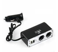 Dual USB 2 Socket Car Power Splitter for 12V 24V Systems 60W Max Output 5A Total Current 60cm Cable for Charging