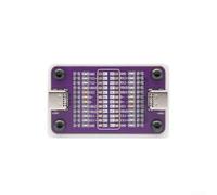 Dual USB-C Cable Tester Board 24-Pin Continuity Detector with LED Indicators for Type-C Fast Charging Data Wire Fault Finding Diagnostic Tool(Purple)