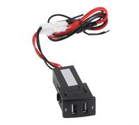 Dual USB Car Charger Socket Wiring Kit with LED Indicator 12V-24V Compatible with D-MAX 2012-2019 MU-X 2012-2020 V-Cross Holden 2012-2020